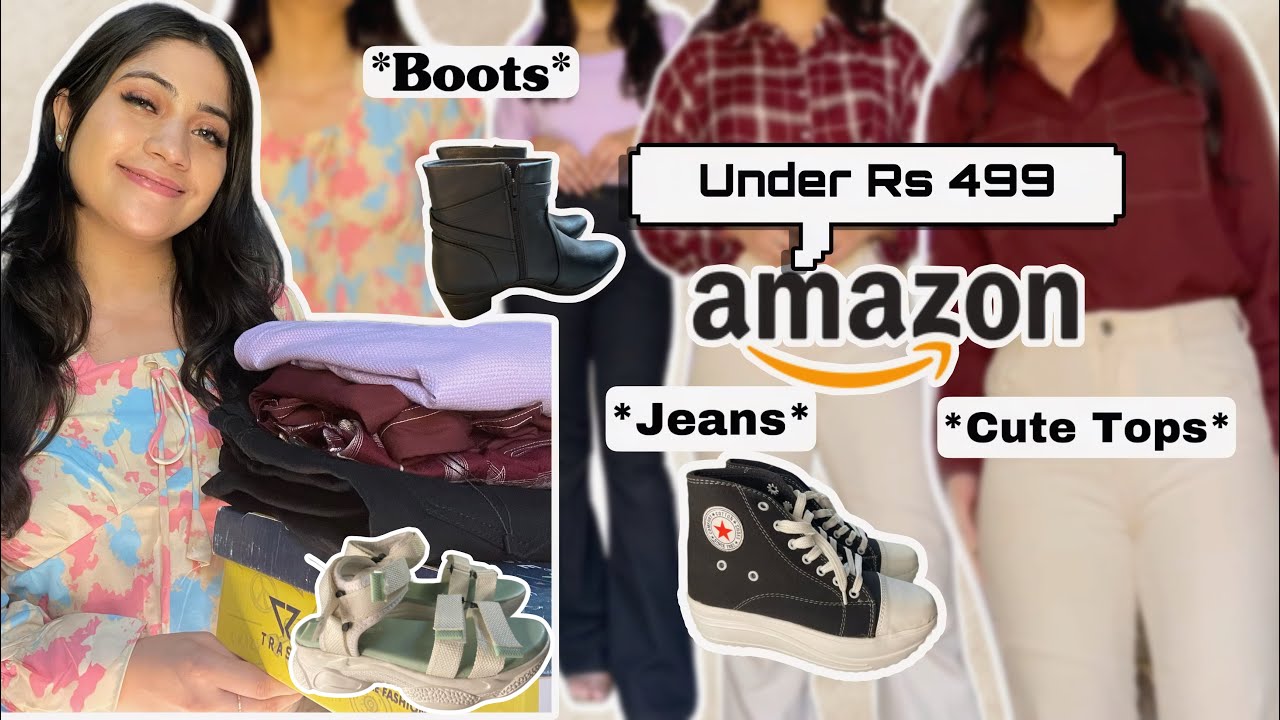 Amazon Try-On Haul *Under 499* | Cute & Trendy Tops, Footwear & More| Starting at Rs 249| Renigraphy