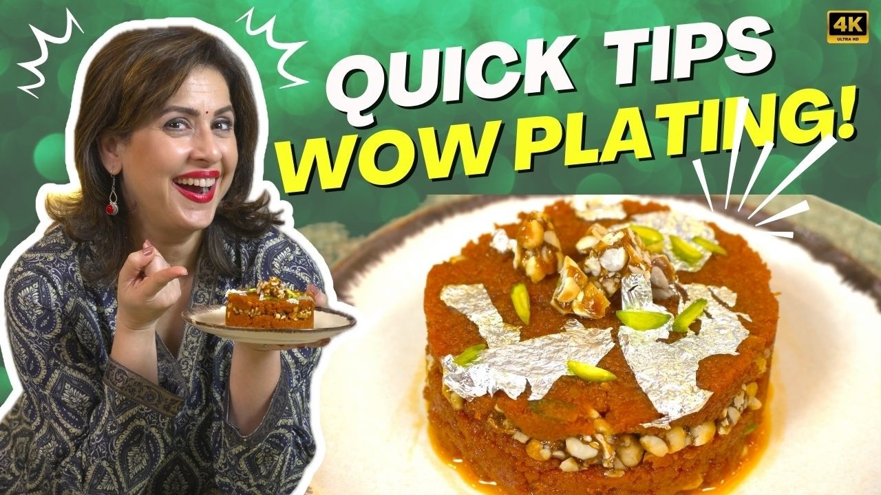 Boring Gajar ka Halwa Matt Serve Karo! ❌ Give it a ROYAL Look (Chef’s Secret Plating 👑)गाजर का हलवा
