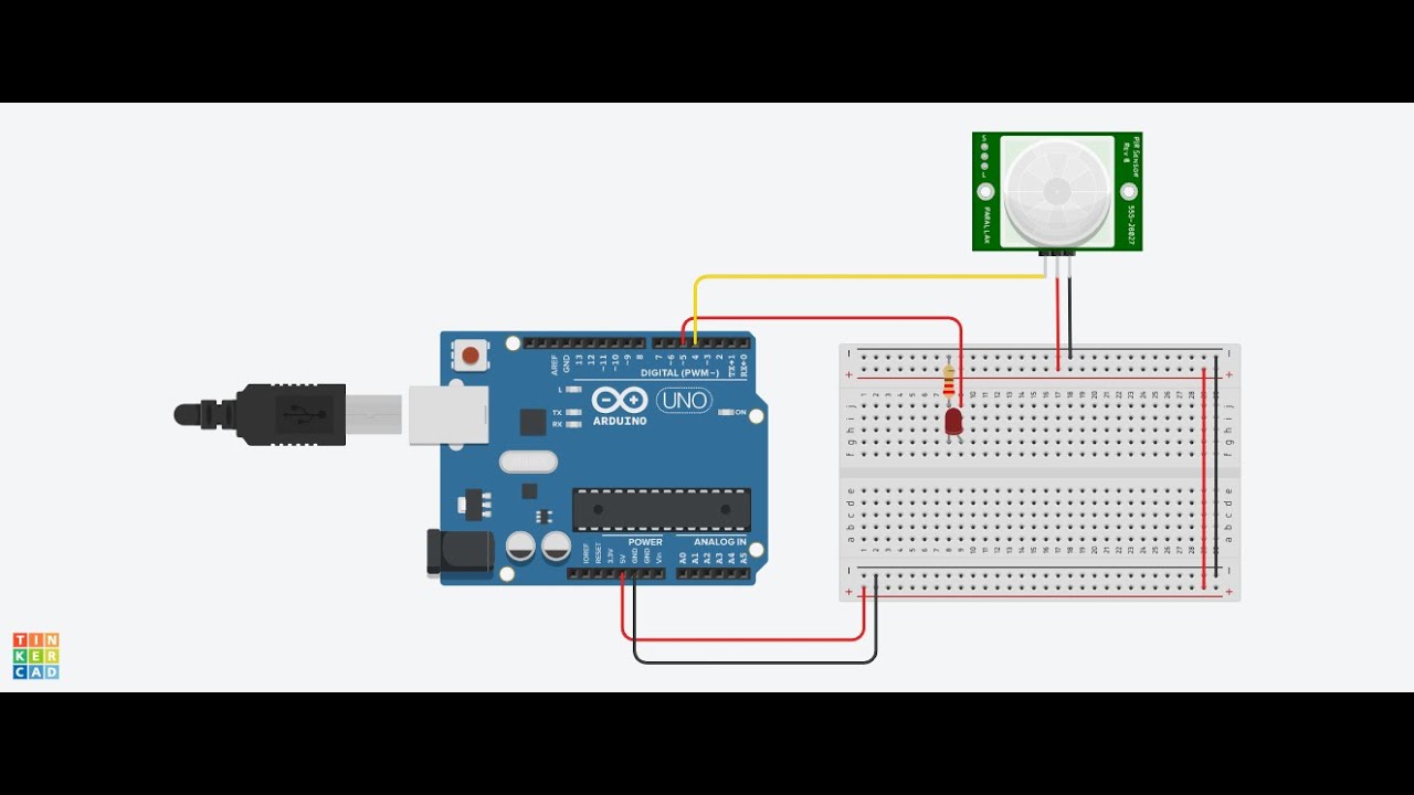 tutorial como hacer un sensor de movimiento en tinkercad