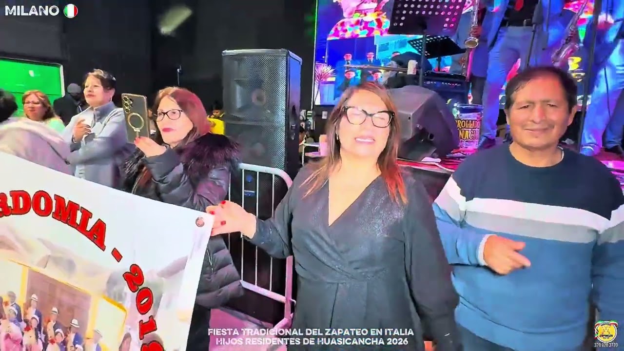FIESTA TRADICIONAL DEL ZAPATEO EN MILANO ITALIA - HIJOS RESIDENTES DE HUASICANCHA MAYORDOMOS 2019