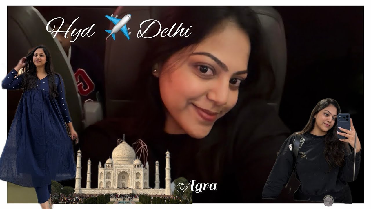 Hyd to Delhi & Delhi to Agra . A short trip with my parents ✈️🤍🫶 #vlog #travelvlog #travel #av 