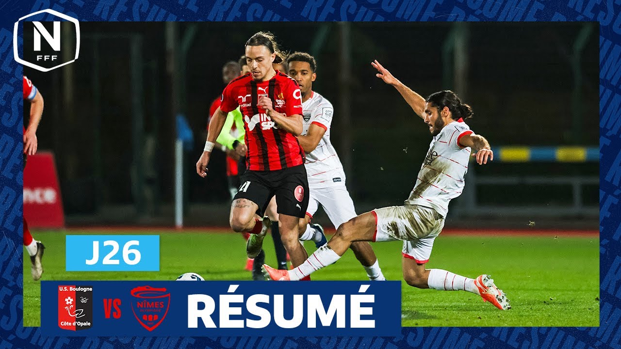 J26 I US Boulogne CO – Nîmes Olympique (2-1), le résumé I National FFF 2024-2025