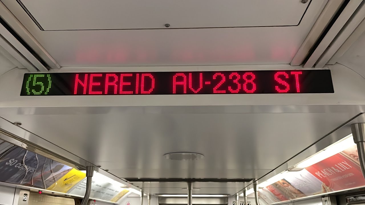 IRT Lexington Av Express: R142 (5) Train [Flatbush Av-Brooklyn College to Nereid Av #PMRush]