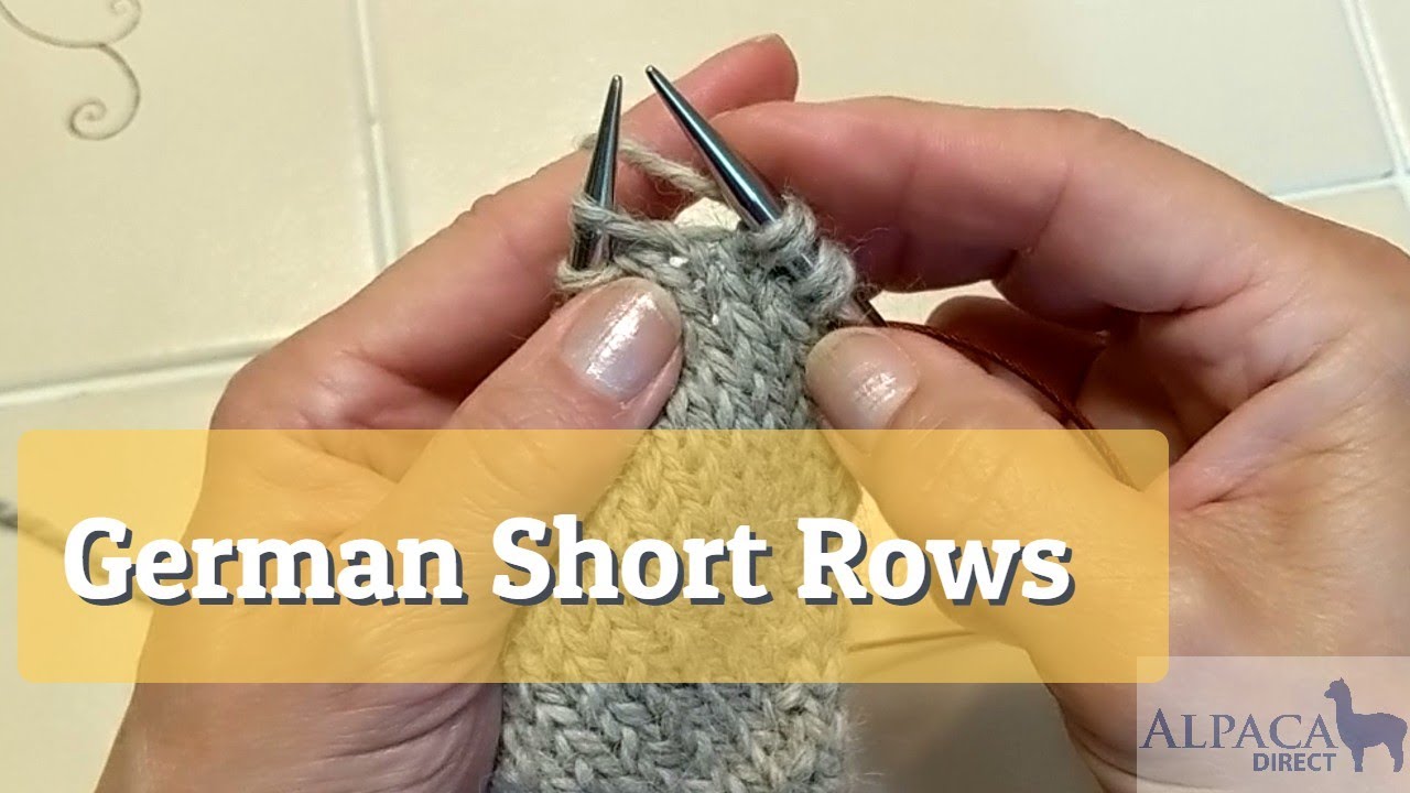 How To Knit German Short Rows, also called 'Double Stitch'