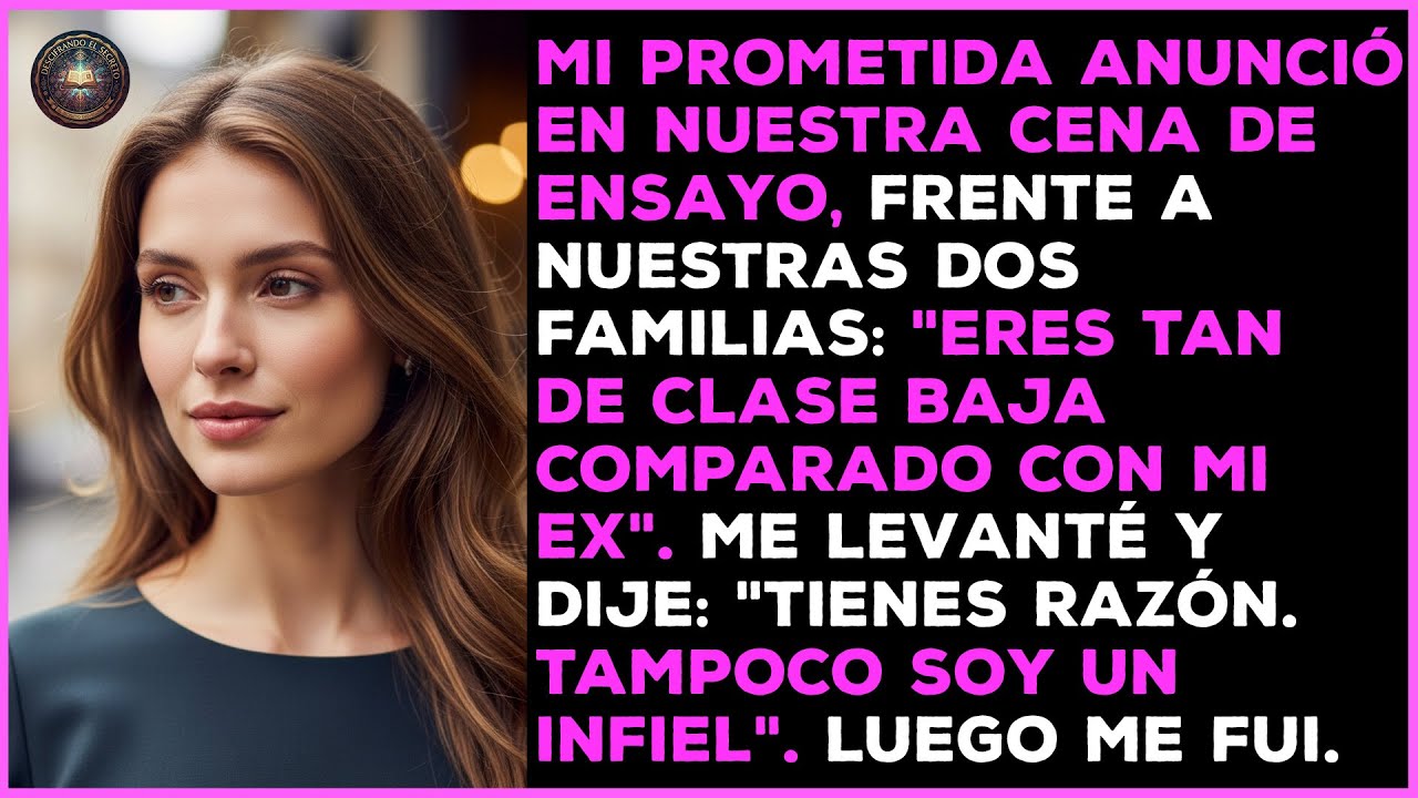 Mi prometida anunció en el ensayo: 