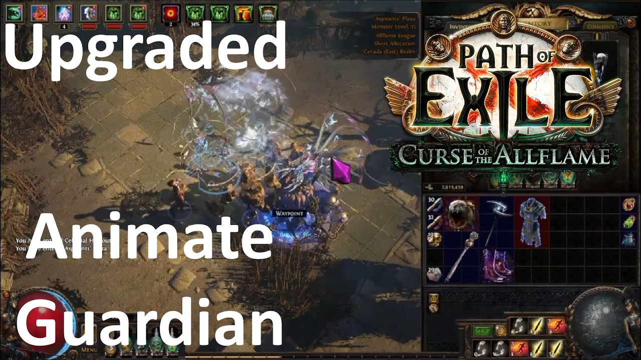 Upgraded Animate Guardian Gear - PoE 3.29 ALLFLAME League 1394