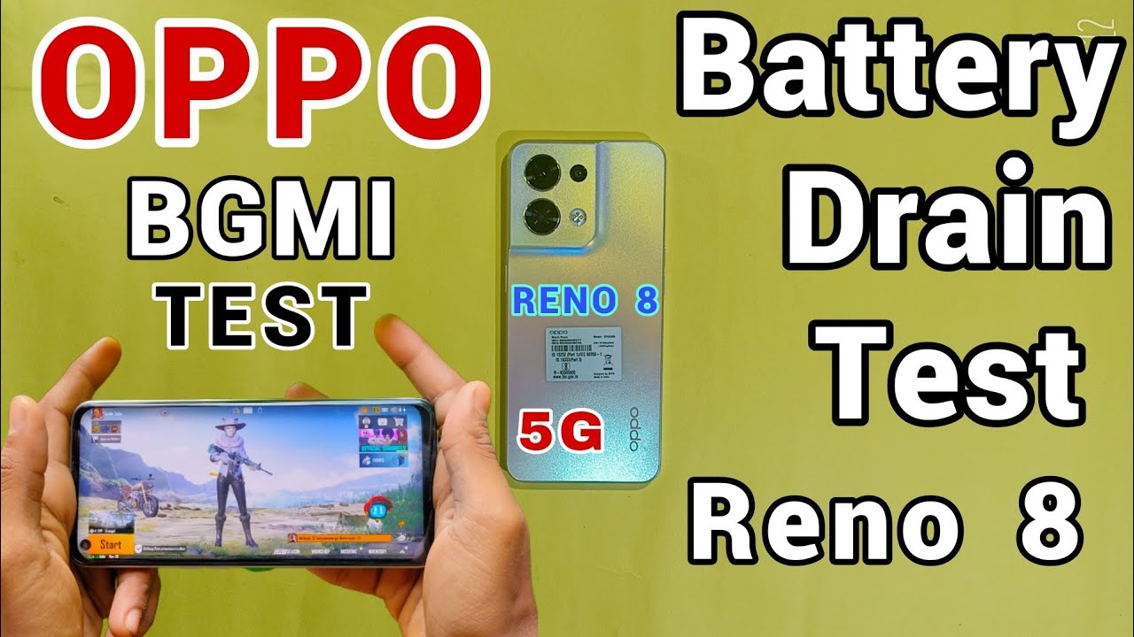 Battery Drain Test on Reno 8 Battery Test on BGMI Reno 8 5G