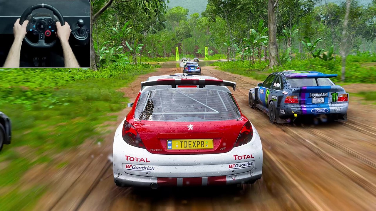 Peugeot 207 super VS Rally Monsters | forza horizon5 - logitech g29 steering wheel