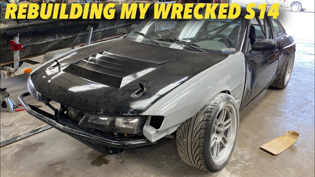 Rebuilding my S14 to survive more wrecks, bash bar and tube front