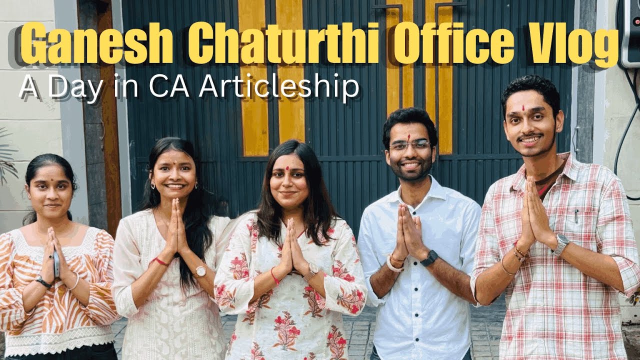CA Articleship OFFICE Vlog 🥳 Ganesh Chaturthi Special | Day in life of a CA Article | Aspirant