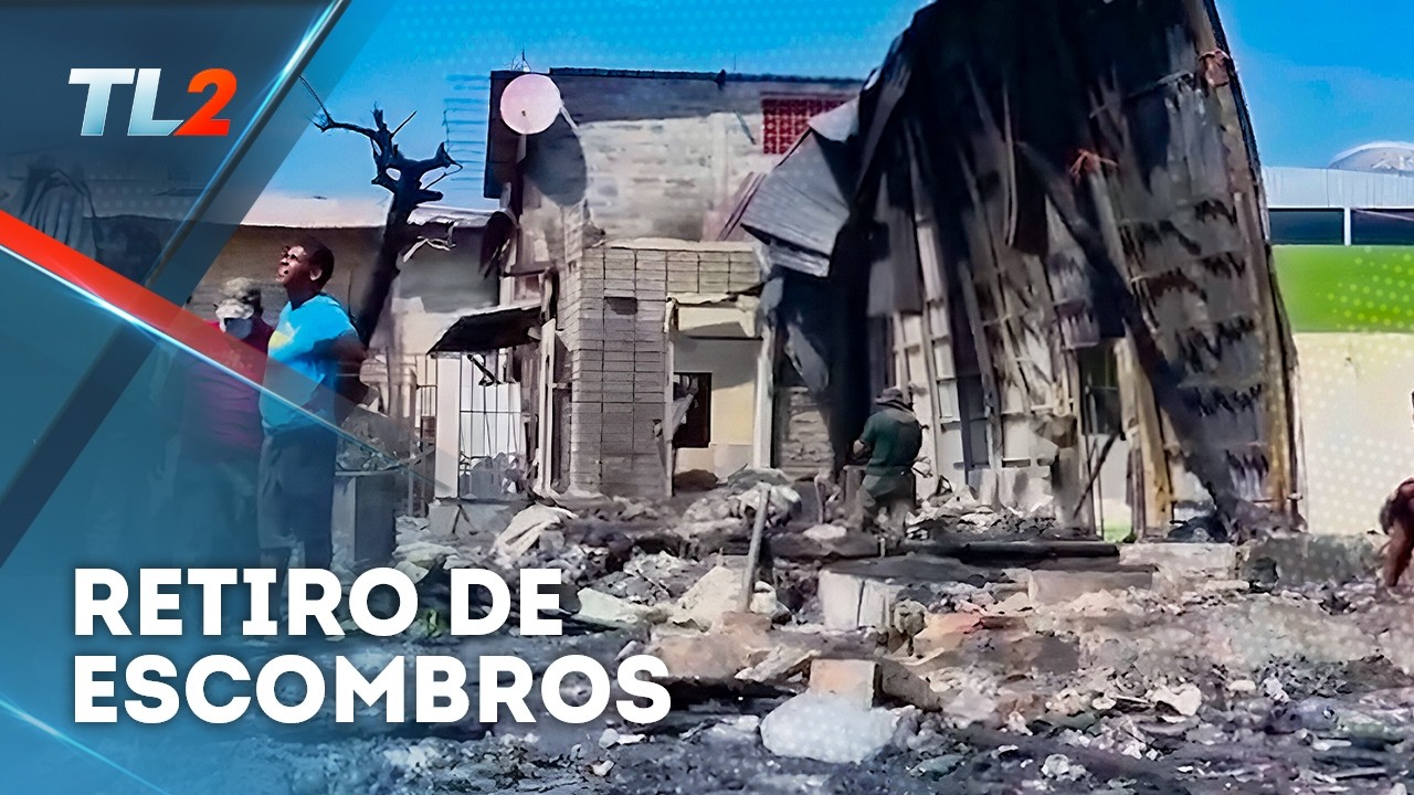 Continúa retiro de escombros en zona de incendio | Teledos | El Salvador