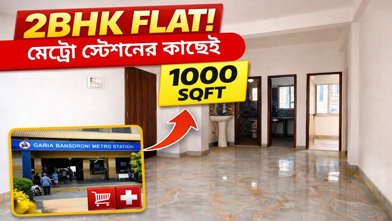 ☺️💁লোকেশনটাই আসল! গড়িয়ায় এমন 2BHK খুব কম পাবেন #flatforsale 