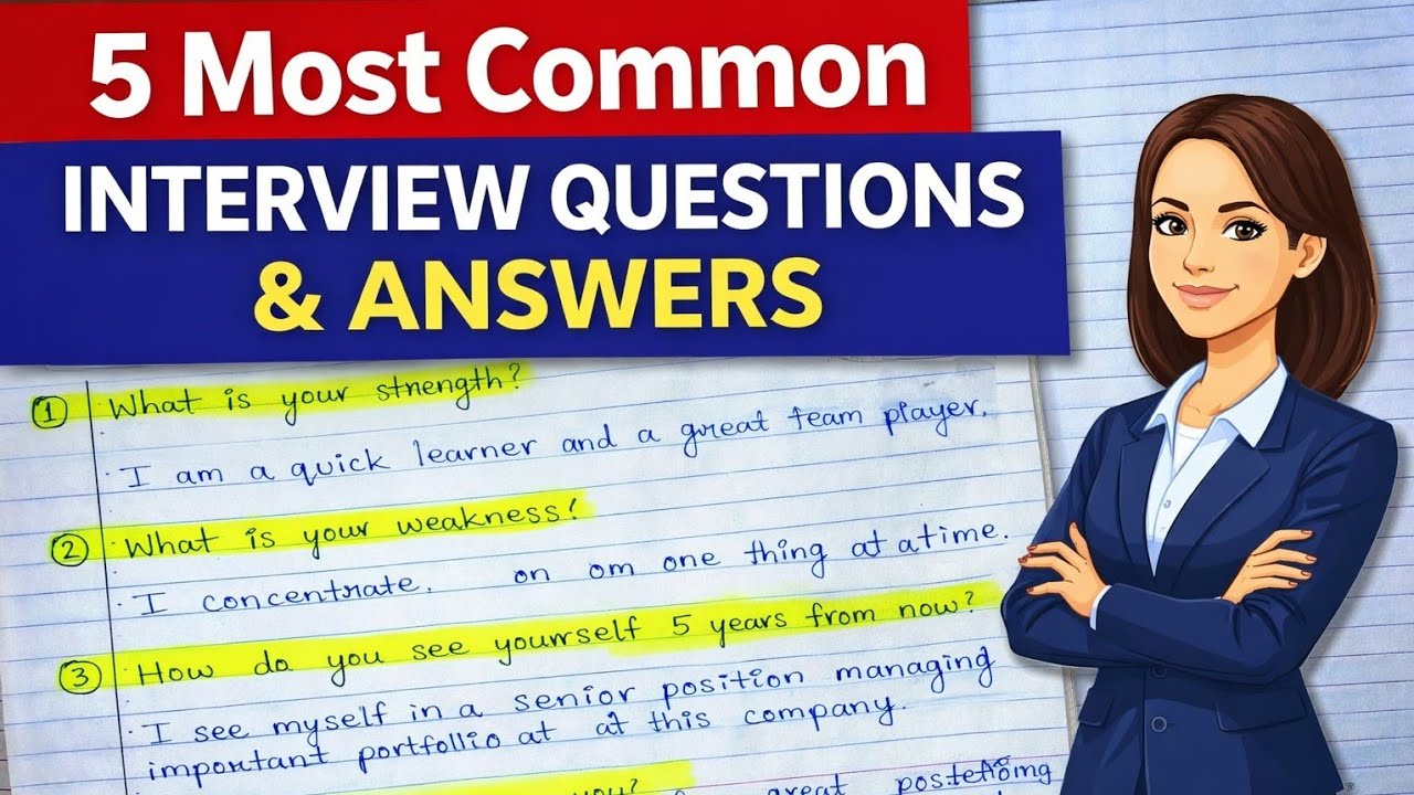 5 Most Common Interview Questions & Best Answers | Job Interview Tips | Interview |