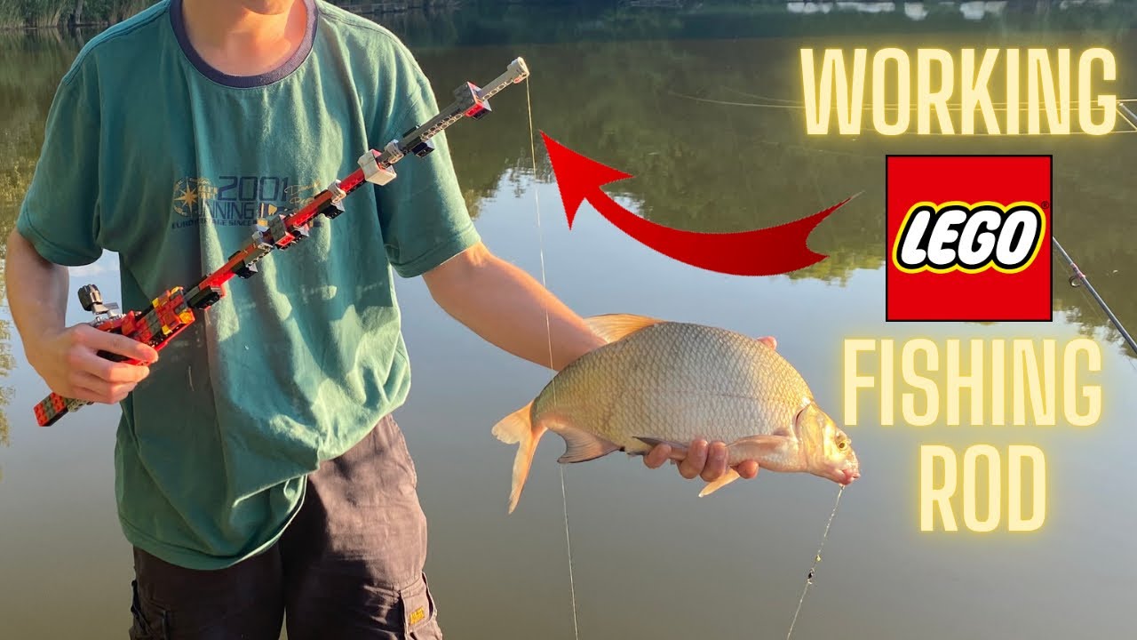 I built a working Lego Fishing rod and actually caught fish!