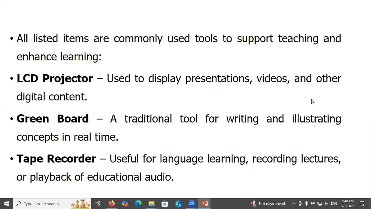 teaching instructional facilities