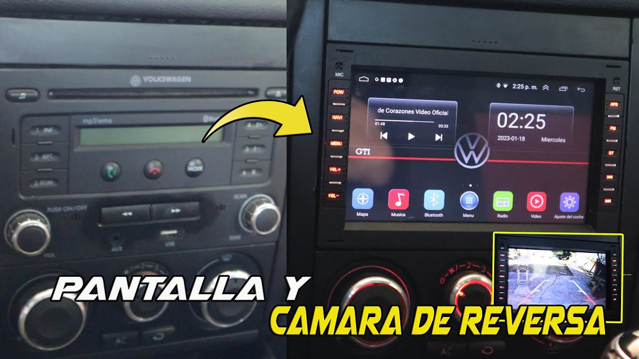 NUEVA PANTALLA Y CAMARA DE REVERSA PARA MI GOLF GTI MK4 / GPS /  Miganezz