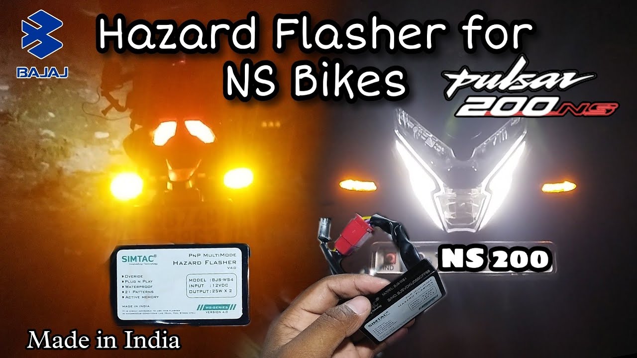 Best Hazard Flasher for NS 200 bs7 Digital display Console 2k24 | Fit in All Ns bikes