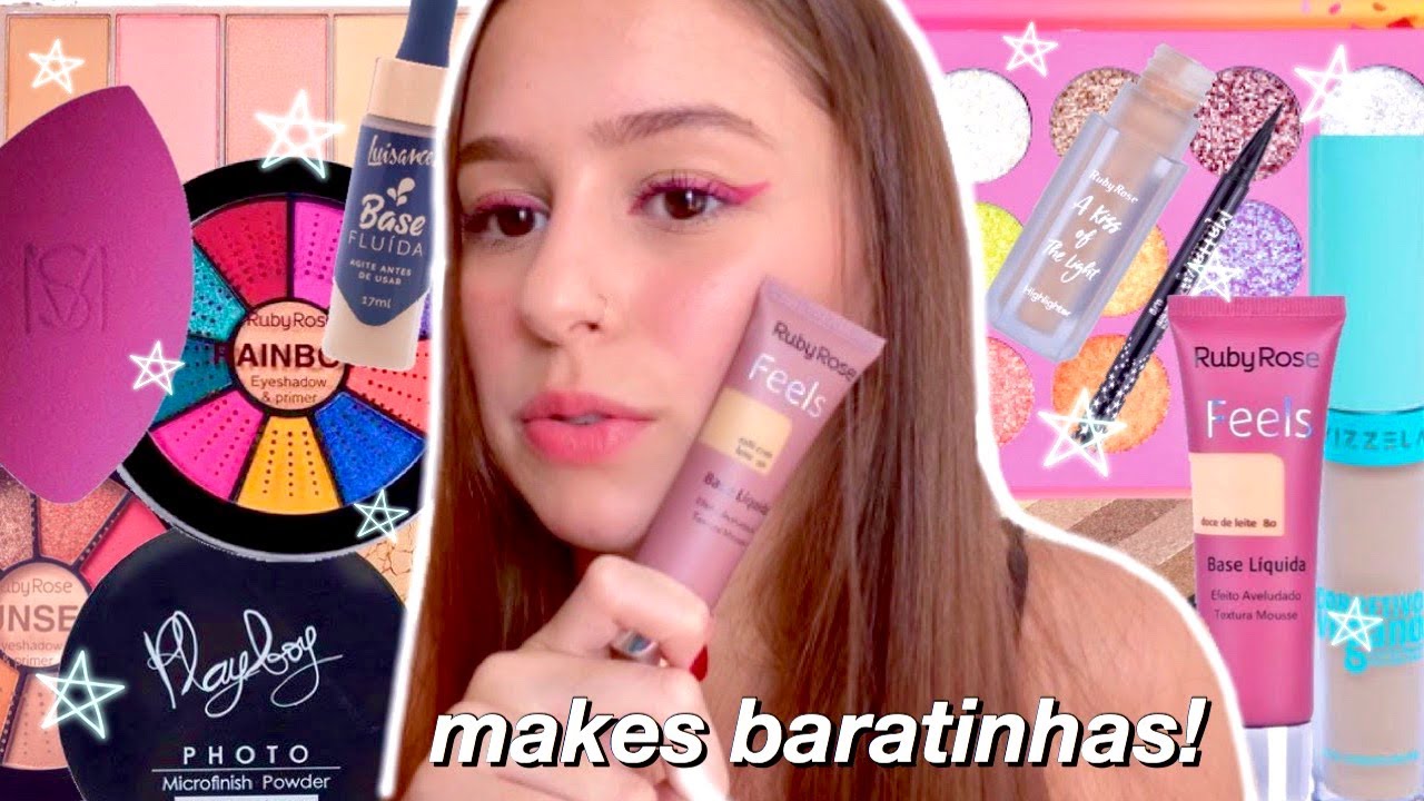 ABRINDO COMPRAS DE MAKE BARATINHA | Ruby Rose, Playboy, Luisance, etc
