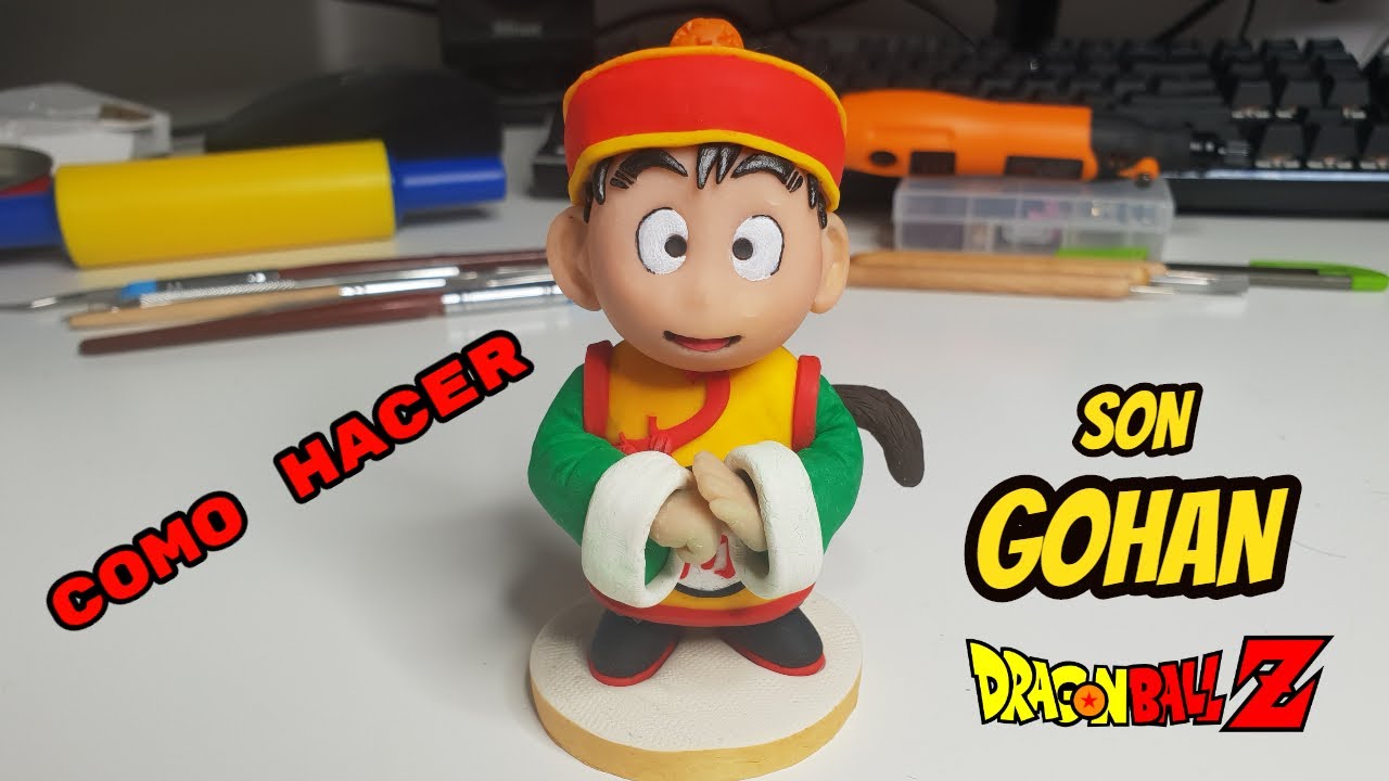 Como hacer a SON GOHAN de Dragon Ball en sculpey3 [ Plastilina | Porcelana fria | Clay]