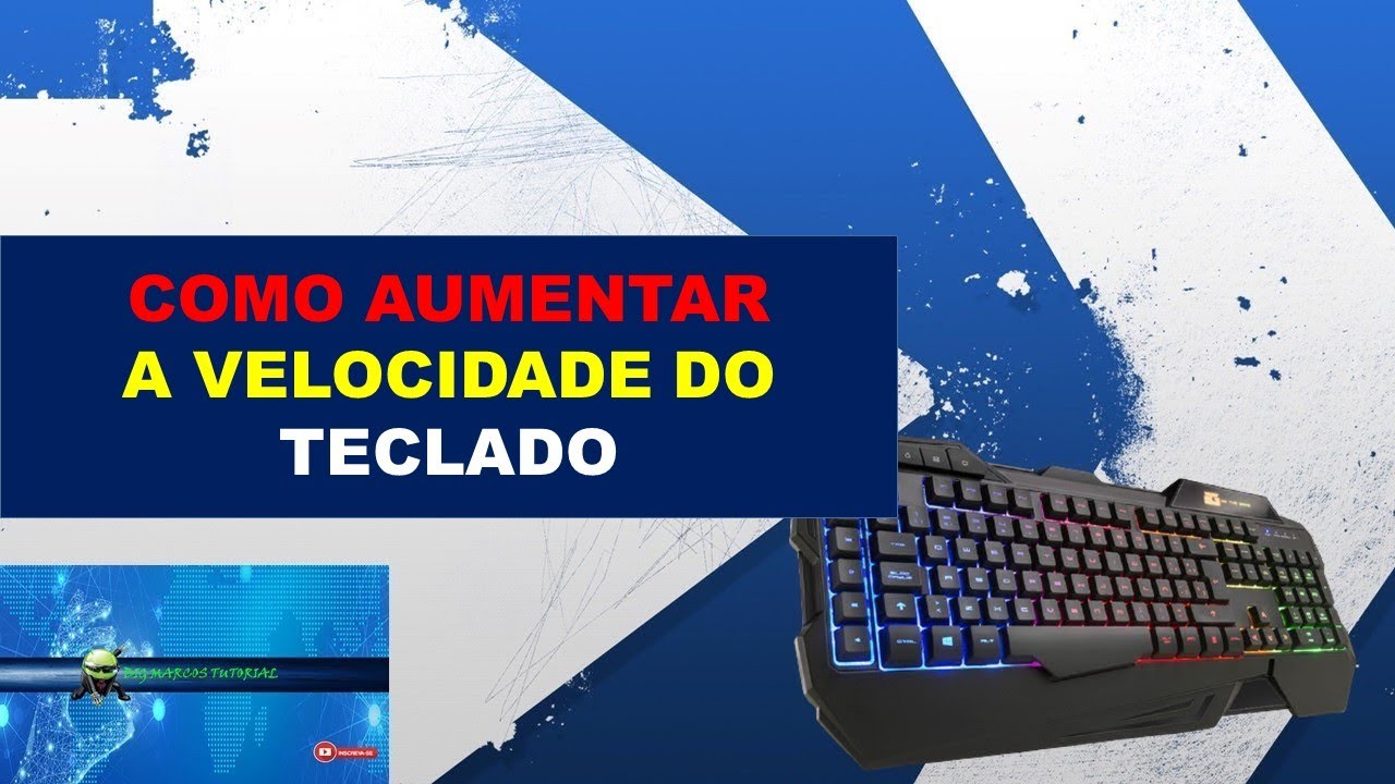 Como Aumentar a Velocidade do Teclado #teclado #velocidade
