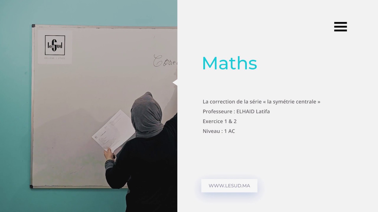 Maths : La correction de la série 