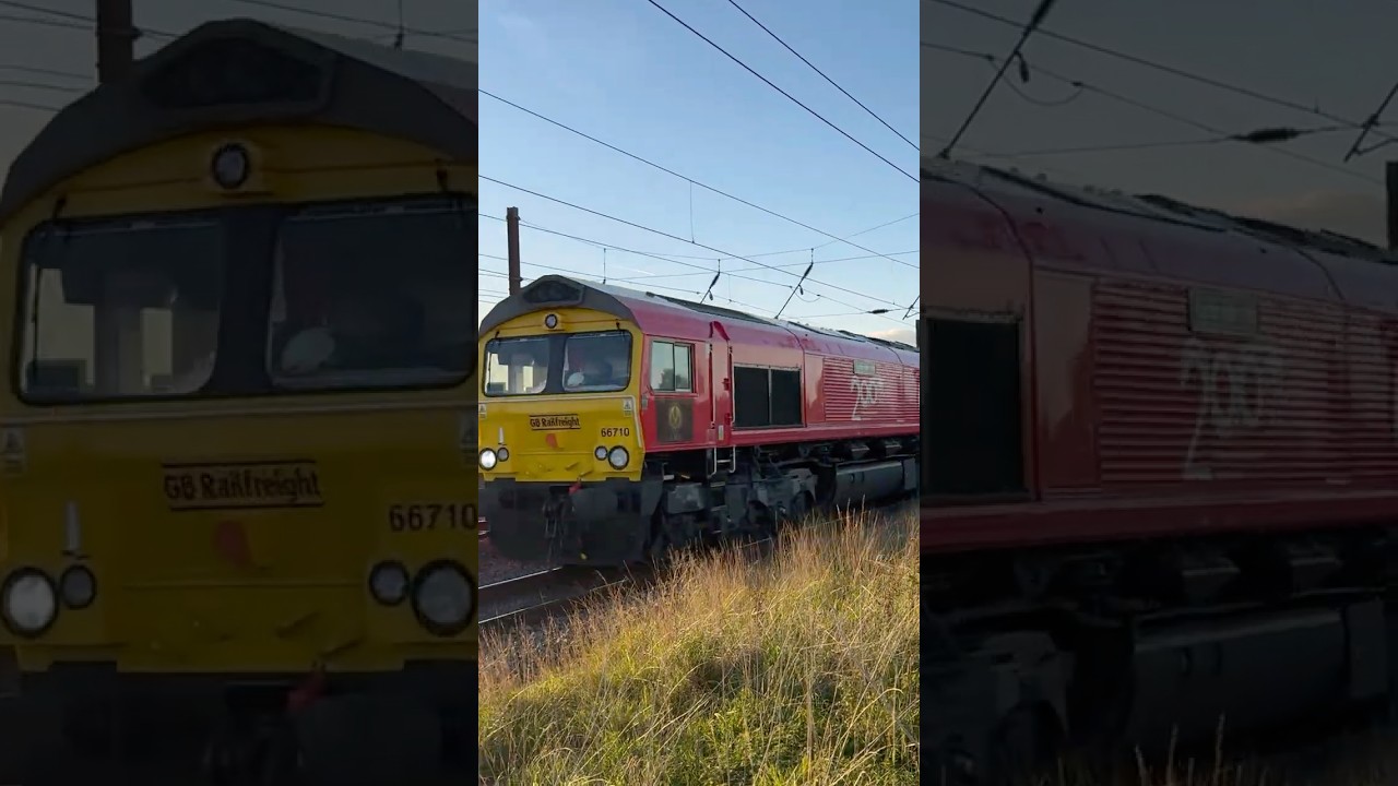 Double Class 66 Freight Trains in Action! | 66710 &ldquo;Karen Harrison&rdquo; & 66737 &ldquo;Lesia&rdquo; #trainspotting