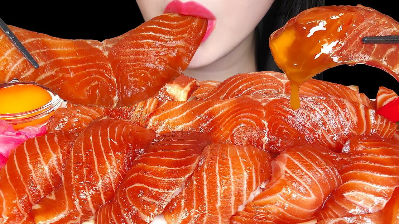 연어장 연어초밥 먹방 ASMR MARINATED SALMON EATING SOUNDS MUKMANG