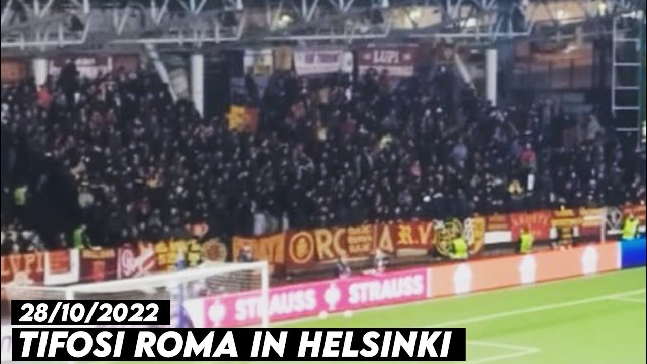 TIFOSI ROMA IN HELSINKI || Hjk Helsinki vs As Roma 28/10/2022