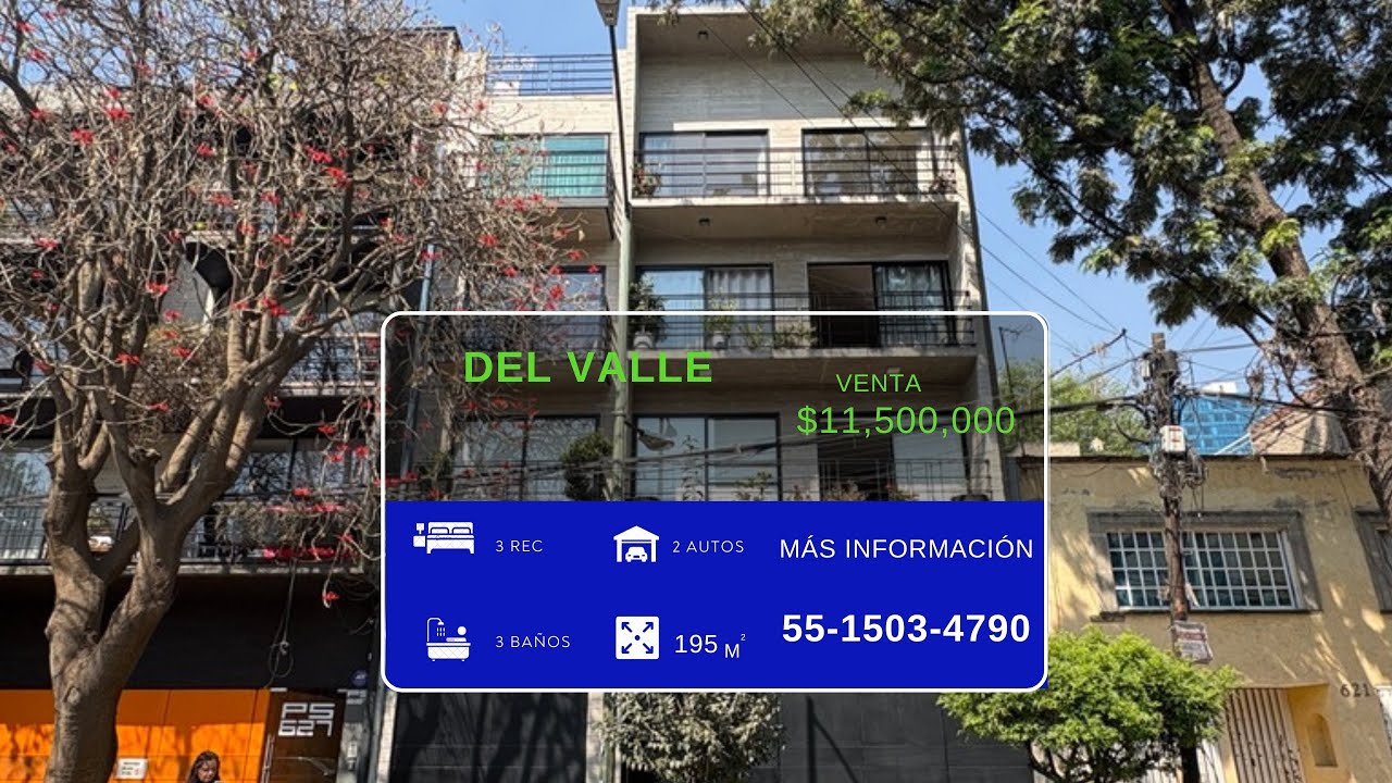 EN VENTA PENT HOUSE EN LA COLONIA DEL VALLE