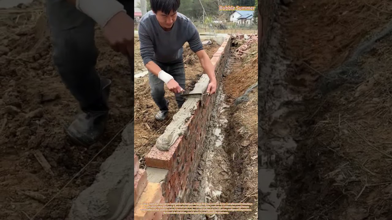 Maçonnerie de base : démonstration des techniques de maçonnerie