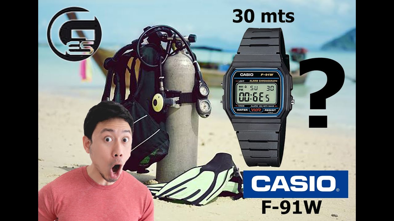CASIO F-91W 30 МЕТРОВ ПОД ВОДОЙ