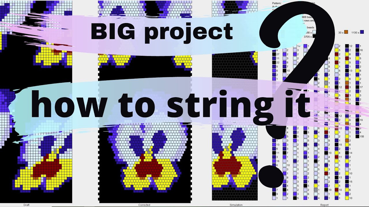 BIG bead crochet project - how to string beads on thread?