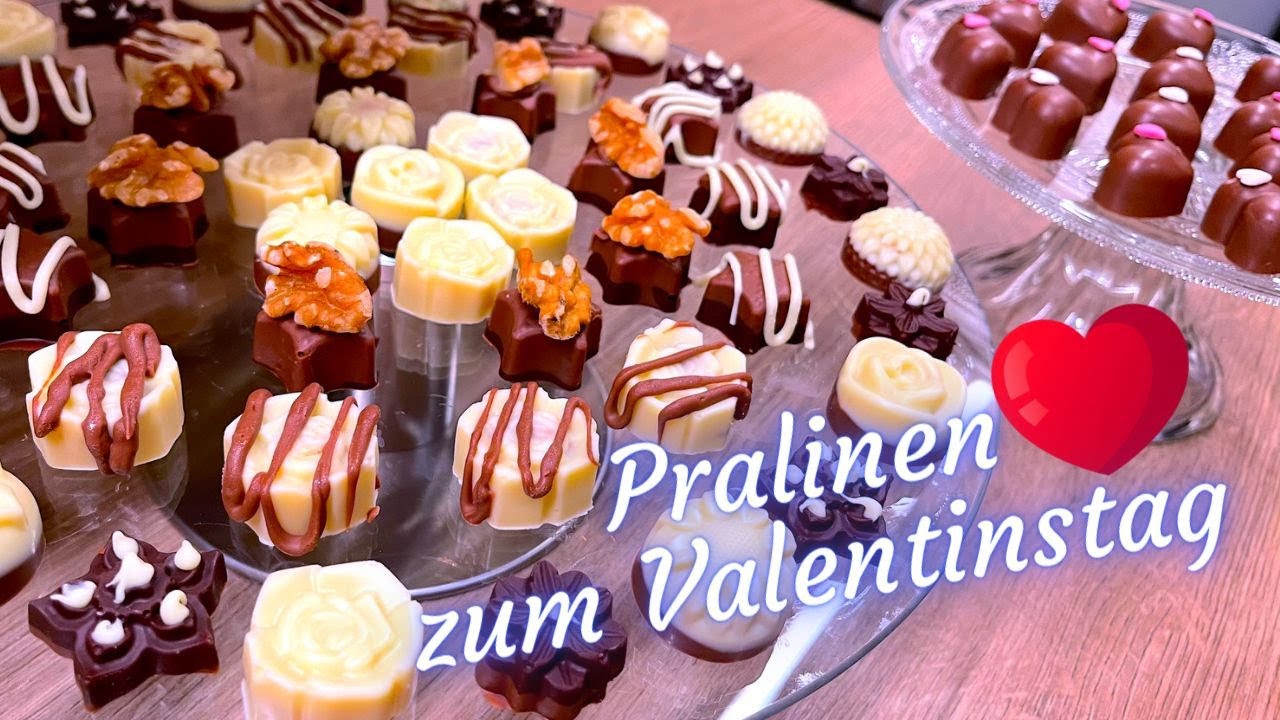 Pralinen zum Valentinstag | Valentinstagsrezept | Rezept für einfache Pralinen mit Nüssen | Lecker🥰