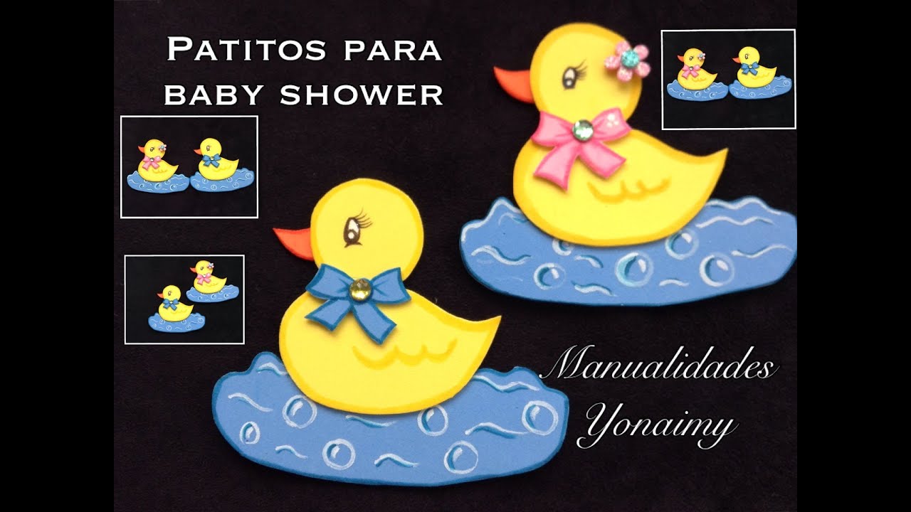 PATITO PARA BABY SHOWER  HECHO CON FOAMY O GOMA EVA .