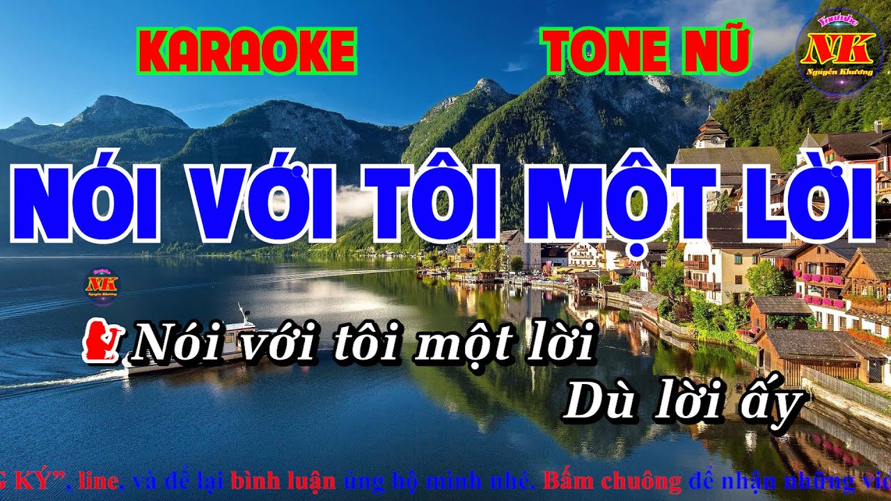 Karaoke Nói Với Tôi Một Lời Tone nữ