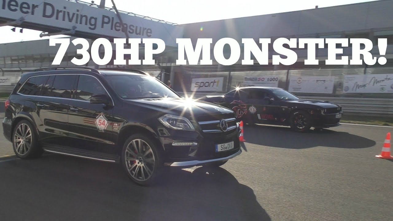 730HP Mercedes GL63 AMG vs 717HP Hellcat vs Huracan Spyder!