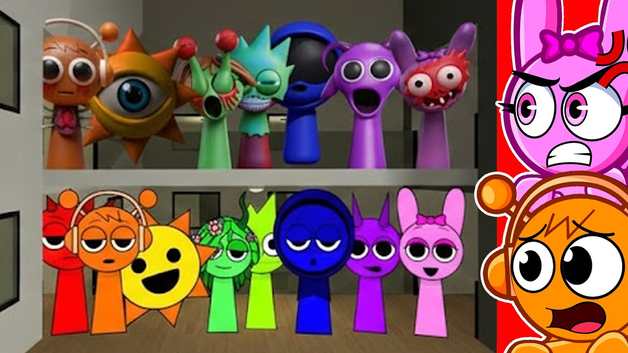 ¡Todas las familias Sprunki quieren que las salve de un grupo de 4K SPRUNKIES!