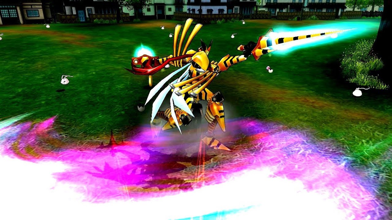 Digimon Masters Online - Fanbeemon - all evolutions and attacks