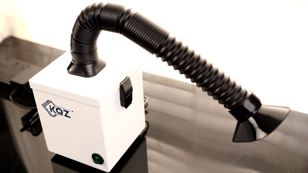 KQZ-W1 Solder Fume Extractor, 168m³/h Strong Suction Smoke Extractor, 5*Thick Pre-Filter+H13 Hape