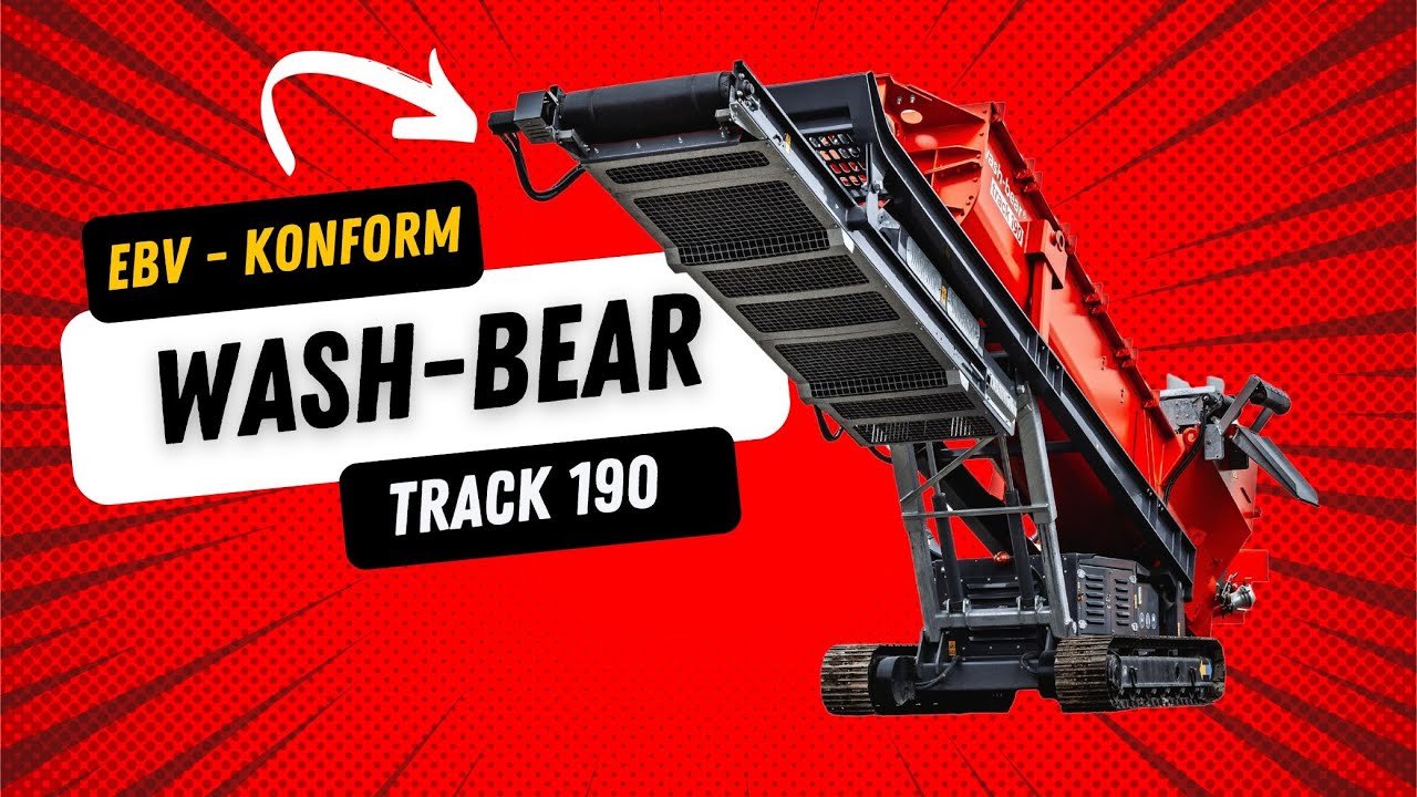 Konformes Recycling-Material - Nach der Ersatzbaustoffverordnung (EBV) mit dem wash-bear Track 190