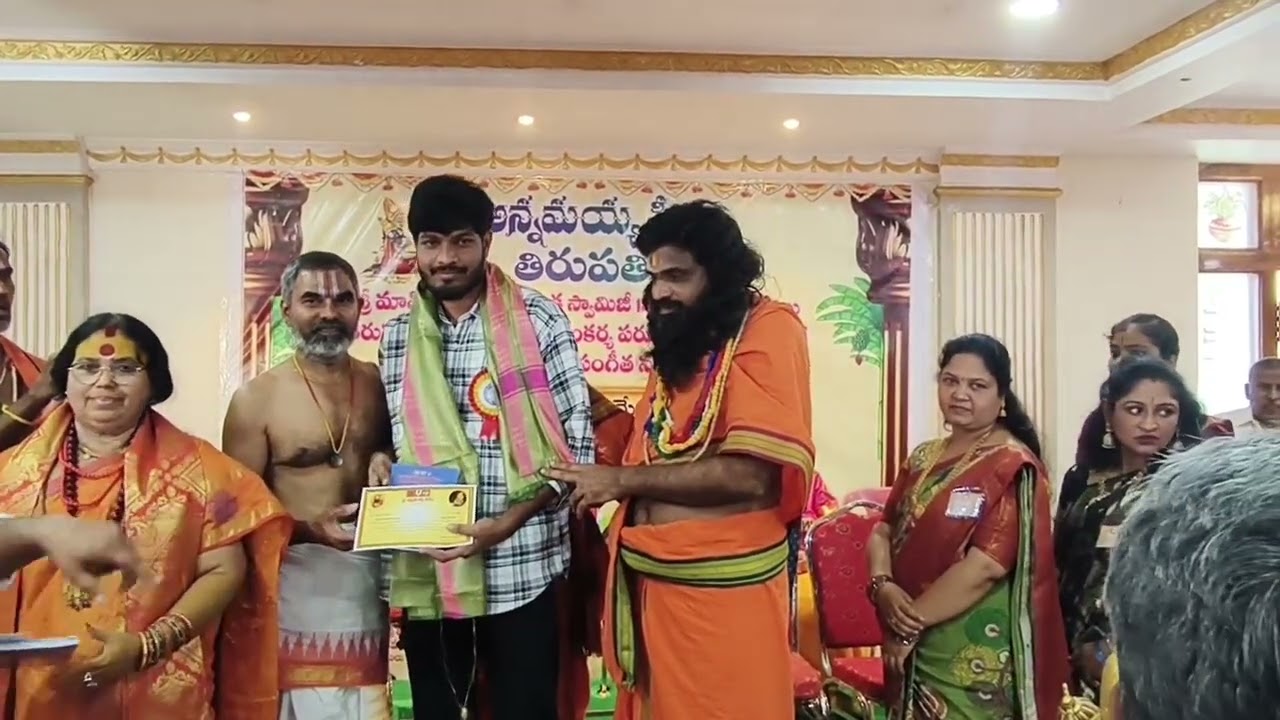 Youth icon vinay kumar attended natya kala sammelan in tirupati annamyya Peetam 