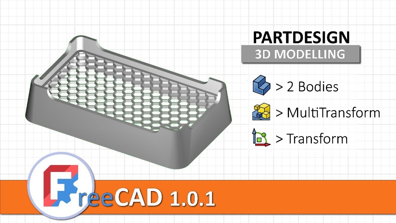 FreeCAD 1.0.1: Первая 3D-модель: #2 | Функции PartDesign | Многотельное проектирование | Справочн...