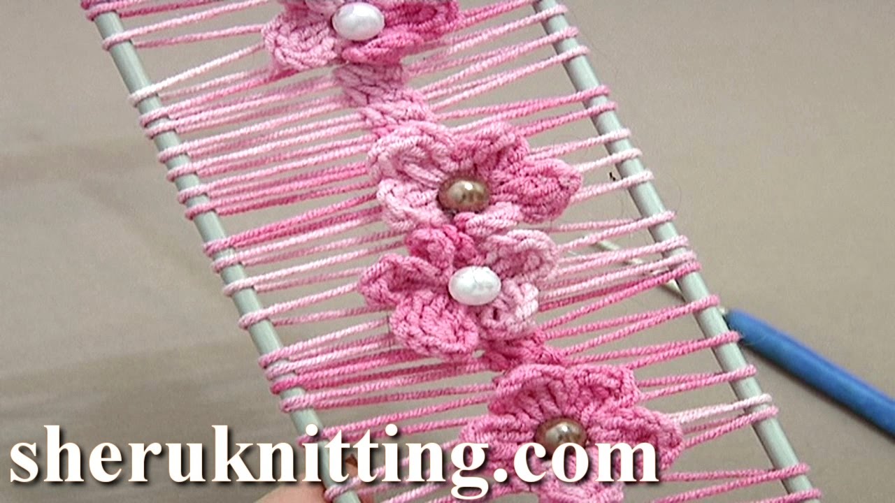 Floral Crochet Hairpin Lace Strip