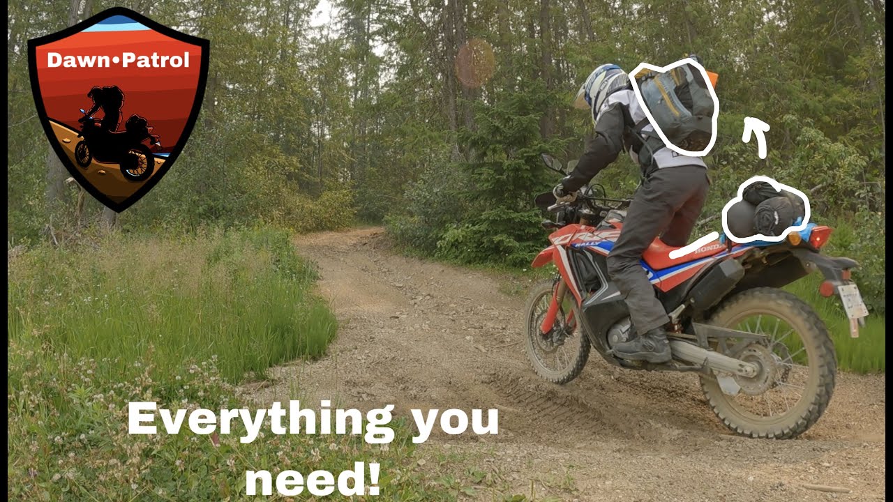 CRF 300L Rally Dualsport MOTO Camping (Light weight set up, no racks or saddle bags) BC