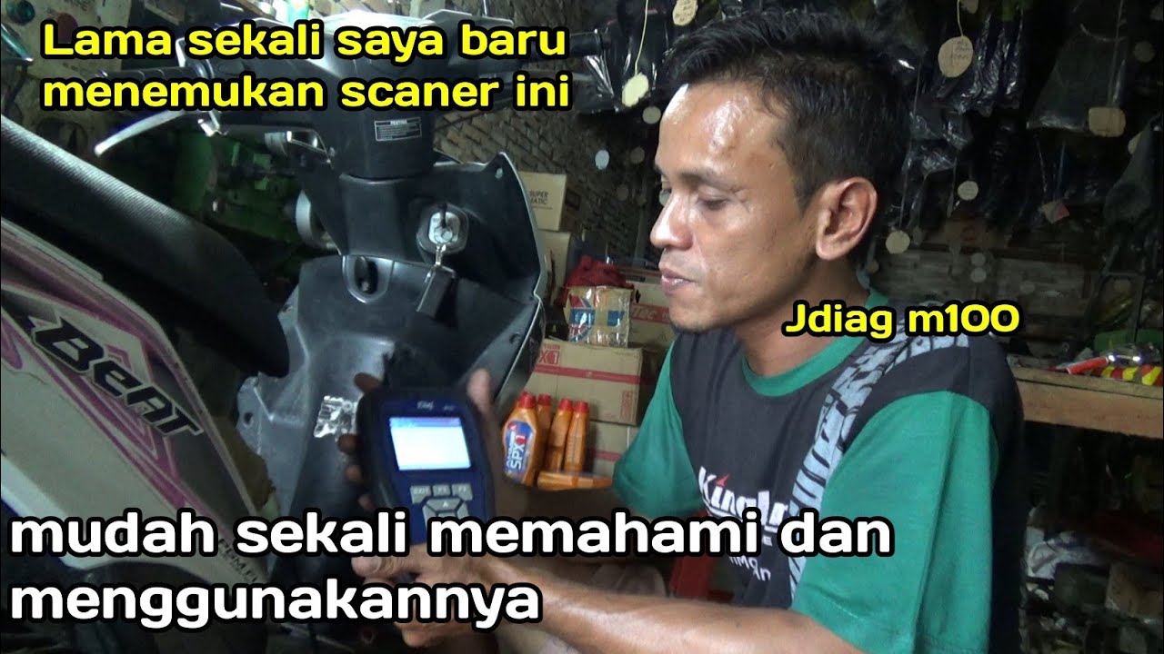 Cara menggunakan Scanner motor injeksi Jdiag m100 untuk Honda