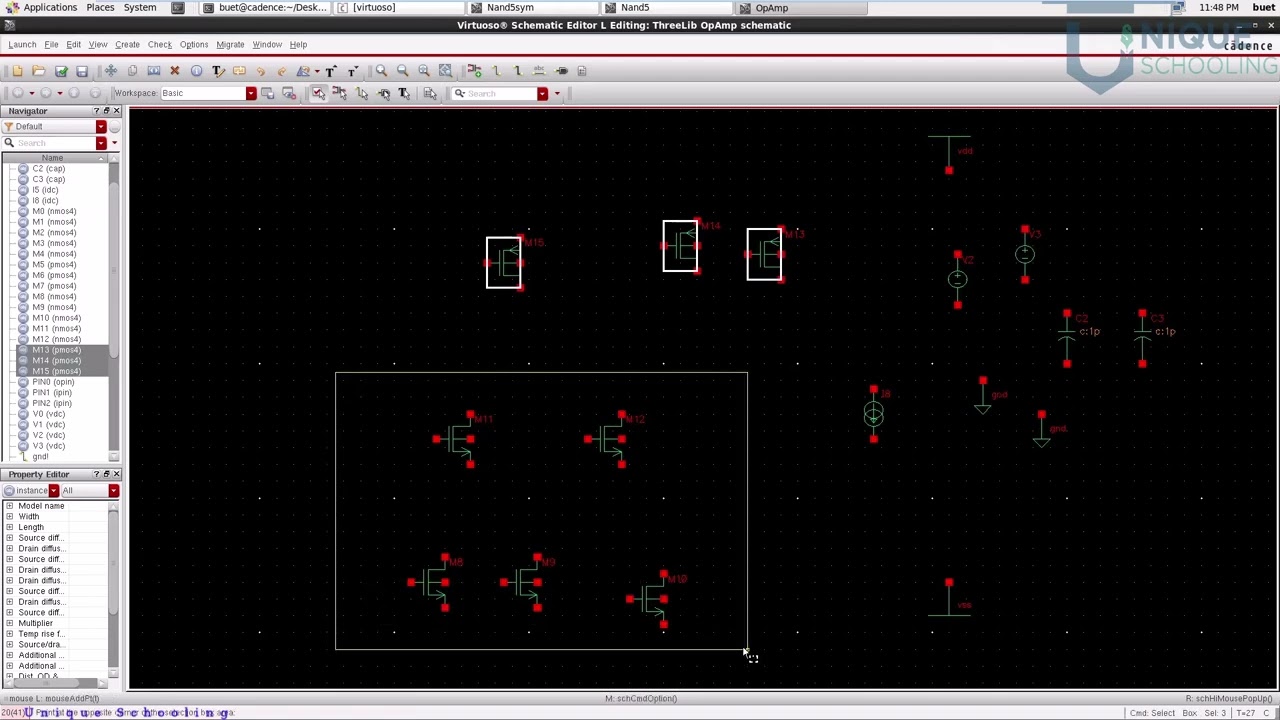 Two Stage OpAmp Schematic, DC, AC Analysis with dB & CMRR || VLSI Sessional || Full Course in Bangla