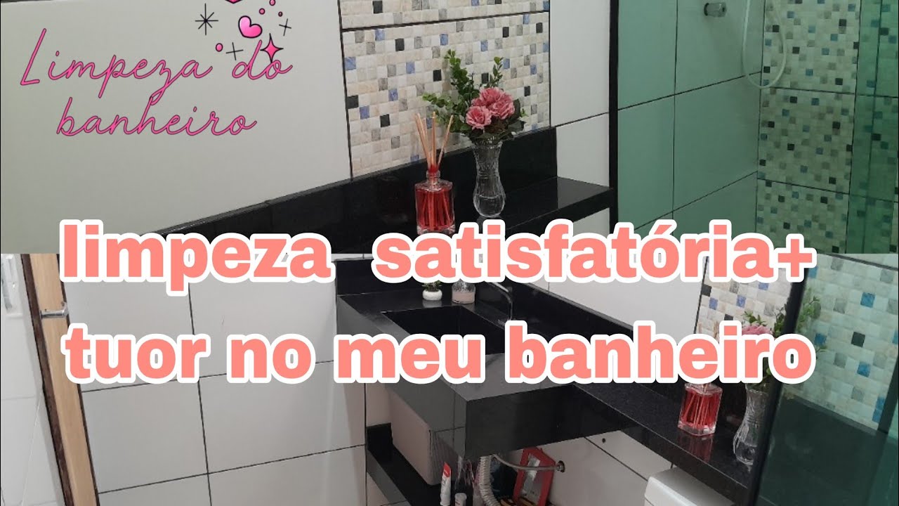 Tour no meu banheiro /limpeza satisfatória tudo cheiroso ❤️#rumo100inscritos #tour #rotinadamanha 