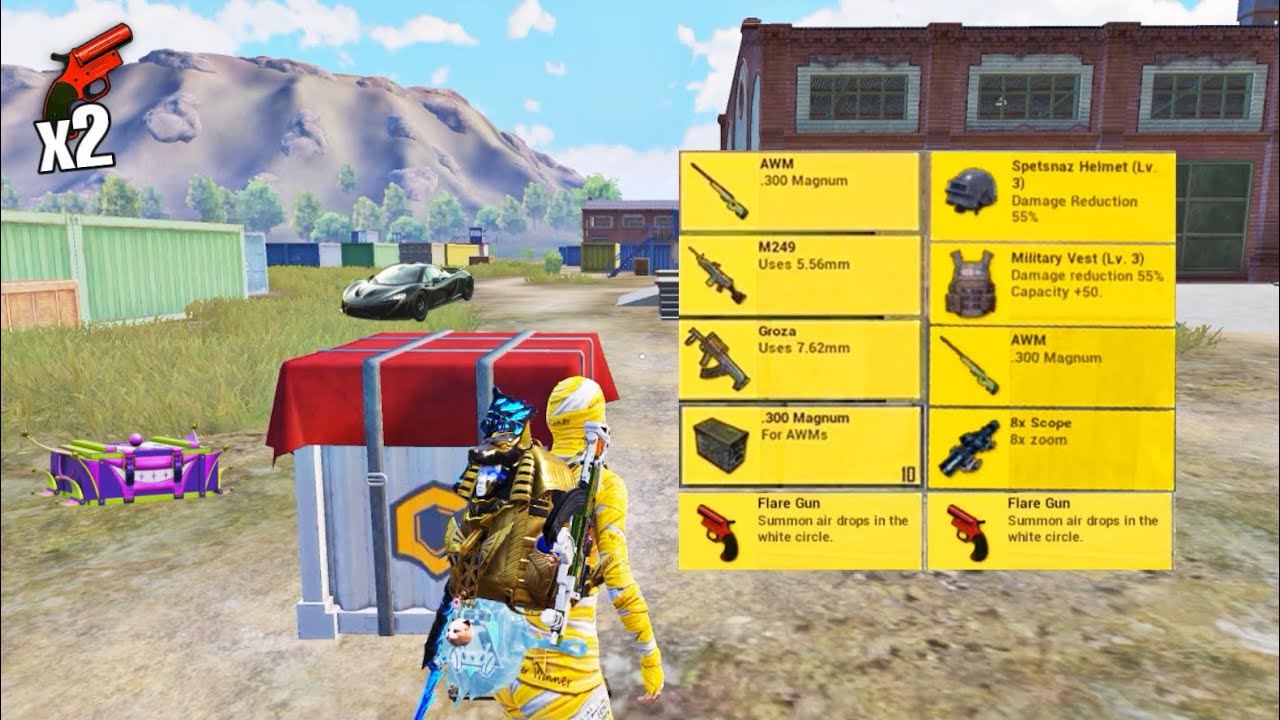 NEW REAL BEST LOOT GAMEPLAY😍x2Flare Gun | Pubg Mobile