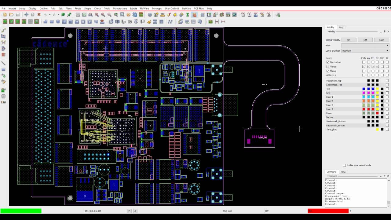 Учебное пособие по настройке панели видимости Cadence OrCAD и Allegro PCB Editor