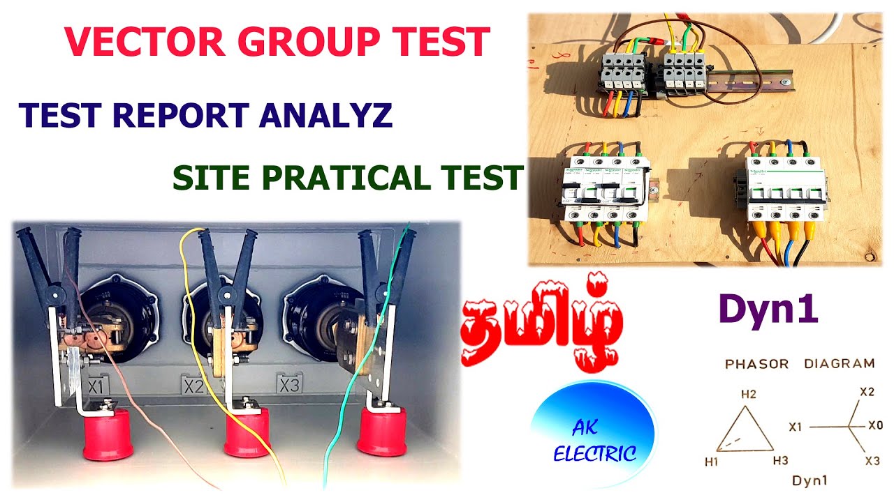 Dyn1 VECTOR GROUP TEST, POWER TRANSFORMER TESTING, தமிழ் ,SITE PRATICAL TEST, RESULT ANALYZE